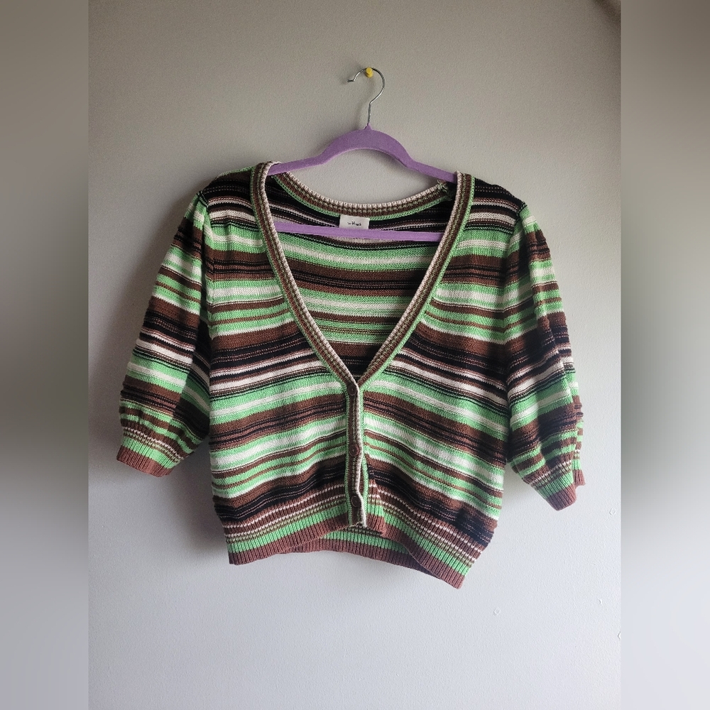 Wilfred Knitted Green Brown T Shirt